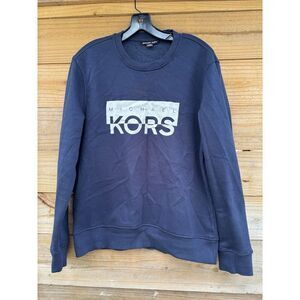 Michael Kors Mens Logo Black Long‎ Sleeve Sweatshirt Size Medium